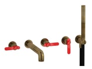 BOLD LEVER B2398 by IB - Rubinetto per vasca a 5 fori a muro con doccetta - 12