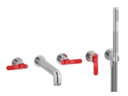 BOLD LEVER B2398 by IB - Rubinetto per vasca a 5 fori a muro con doccetta - 26