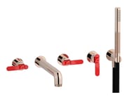 BOLD LEVER B2398 by IB - Rubinetto per vasca a 5 fori a muro con doccetta - 22