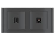 KEYSTONE | Presa elettrica doppia by EKINEX - Presa internet doppia a 2 moduli - 3