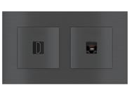 KEYSTONE | Presa elettrica doppia by EKINEX - Presa internet doppia a 2 moduli - 5