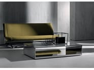 LITT by ACERBIS - Tavolino rettangolare in acciaio inox e cristallo - 3