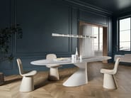 CHAPEAU 2887M by Lago - Tavolo ovale da pranzo in marmo