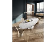 CHAPEAU 2887M by Lago - Tavolo ovale da pranzo in marmo - 2