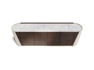 MAJESTIC by Capital Collection - Madia in legno e pelle con ante e cassetti - 3 MAJESTIC by Capital Collection - Madia in legno e pelle con ante e cassetti - 3