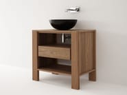 MAX | Mobile lavabo by KARPENTER - Mobile lavabo da terra singolo in teak