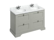 MINERVA | Mobile lavabo da terra by Burlington - Mobile lavabo da terra doppio in MDF con cassetti - 7