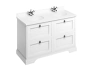 MINERVA | Mobile lavabo da terra by Burlington - Mobile lavabo da terra doppio in MDF con cassetti - 14