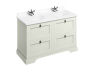 MINERVA | Mobile lavabo da terra by Burlington - Mobile lavabo da terra doppio in MDF con cassetti - 11