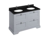 MINERVA | Mobile lavabo da terra by Burlington - Mobile lavabo da terra doppio in MDF con cassetti - 4