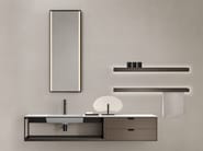 FJORD 24.09 by Noorth - Mobile lavabo sospeso in Solid Surface con cassetti