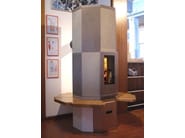 OTA2 | Stufa con panca by KarniaFire - Stufa a legna in pietra naturale con panca - 5