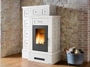ORTISEI 5 STELLE by Piazzetta - Stufa a pellet in maiolica per riscaldamento aria