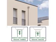 First Plast RCQ100N Raccoglitore Pluviale Quadrato, Grigio, ø 100 mm