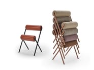 ROLL by Sancal - Sedia con cuscini cilindrici in pelle - 11