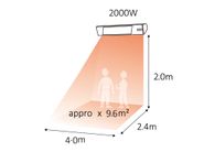 CALDO VETRO 2000 WIFI by SINED - Diffusore radiante per esterni e interni in vetroceramica e alluminio - 7