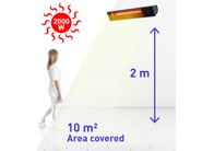 CALDO VETRO 2000 by SINED - Diffusore radiante per esterni e interni in vetroceramica e alluminio - 6