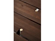 STACKING DROP LEAF Extending steel and wood console table By District Eight