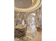 FIOR DI VIOLA 4D by Sapienstone - Top cucina in gres porcellanato effetto marmo - 4