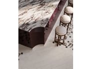 FIOR DI VIOLA 4D by Sapienstone - Top cucina in gres porcellanato effetto marmo - 3