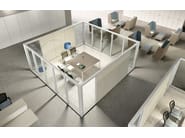 TECNA by Styloffice - Parete divisoria per ufficio in vetro e legno - 7