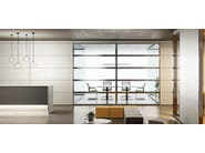 TECNA by Styloffice - Parete divisoria per ufficio in vetro e legno - 5