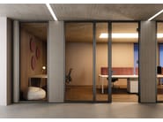 TECNA by Styloffice - Parete divisoria per ufficio in vetro e legno - 6