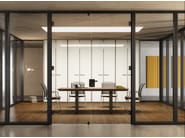 TECNA by Styloffice - Parete divisoria per ufficio in vetro e legno - 9