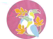 LES TOUCANS by Un Tapis à Paris - Tappeto rotondo in cotone per bambini - 3 LES TOUCANS by Un Tapis à Paris - Tappeto rotondo in cotone per bambini - 3