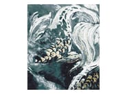 GOLD FISH by Tapis Rouge - Tappeto rettangolare fatto a mano in lana e seta