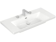 SUBWAY 3.0 by Villeroy & Boch - Lavabo singolo da incasso soprapiano in Quaryl® con troppopieno
