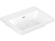 SUBWAY 3.0 by Villeroy & Boch - Lavabo singolo da incasso soprapiano in Quaryl® con troppopieno - 3