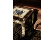 ENIGMA by Vismara Design - Tavolo da backgammon quadrato in legno - 5