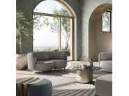 WAVE by Natuzzi Italia - Pouf rotondo con portariviste - 3