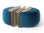 WAVE by Natuzzi Italia - Pouf rotondo con portariviste