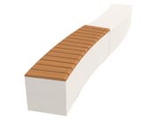 AFRODITE by Lazzari - Panca componibile in cemento con dighe in okumè - 3