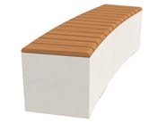 AFRODITE by Lazzari - Panca componibile in cemento con dighe in okumè - 2