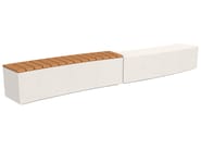 AFRODITE by Lazzari - Panchina componibile in cemento senza schienale - 4