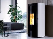 ETHICA EVO by CAMINETTI MONTEGRAPPA - Stufa a pellet in acciaio a parete per riscaldamento aria