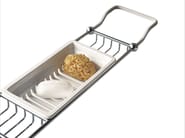 FIRST CLASS by Devon&Devon - Portasapone da appoggio in ceramica e ottone per vasca