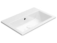 KUBE X 58X40 | Lavabo da incasso soprapiano by GSI ceramica - Lavabo da incasso soprapiano rettangolare in ceramica con troppopieno
