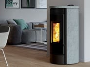 MURA EVO by CAMINETTI MONTEGRAPPA - Stufa a pellet in acciaio a parete per riscaldamento aria