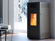 NOIR M by CAMINETTI MONTEGRAPPA - Stufa / termostufa in acciaio classe A+