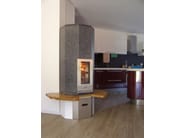 OTA2 | Stufa con panca by KarniaFire - Stufa a legna in pietra naturale con panca - 3