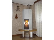 OTA2 | Stufa con panca by KarniaFire - Stufa a legna in pietra naturale con panca - 6