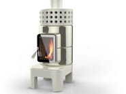 ROUNDSTACK LONG by LA CASTELLAMONTE - Stufa a legna in ceramica - 3