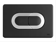 SALINA NERO SOFT TOUCH by OLI - Placca di comando per wc in ABS