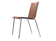 S 162 by Thonet - Sedia impilabile in compensato