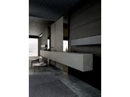 SKILL GRES by MODULNOVA - Mobile bagno in gres e rovere con specchio e illuminazione - 2
