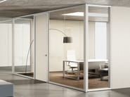 TECNA by Styloffice - Parete divisoria per ufficio in vetro e legno